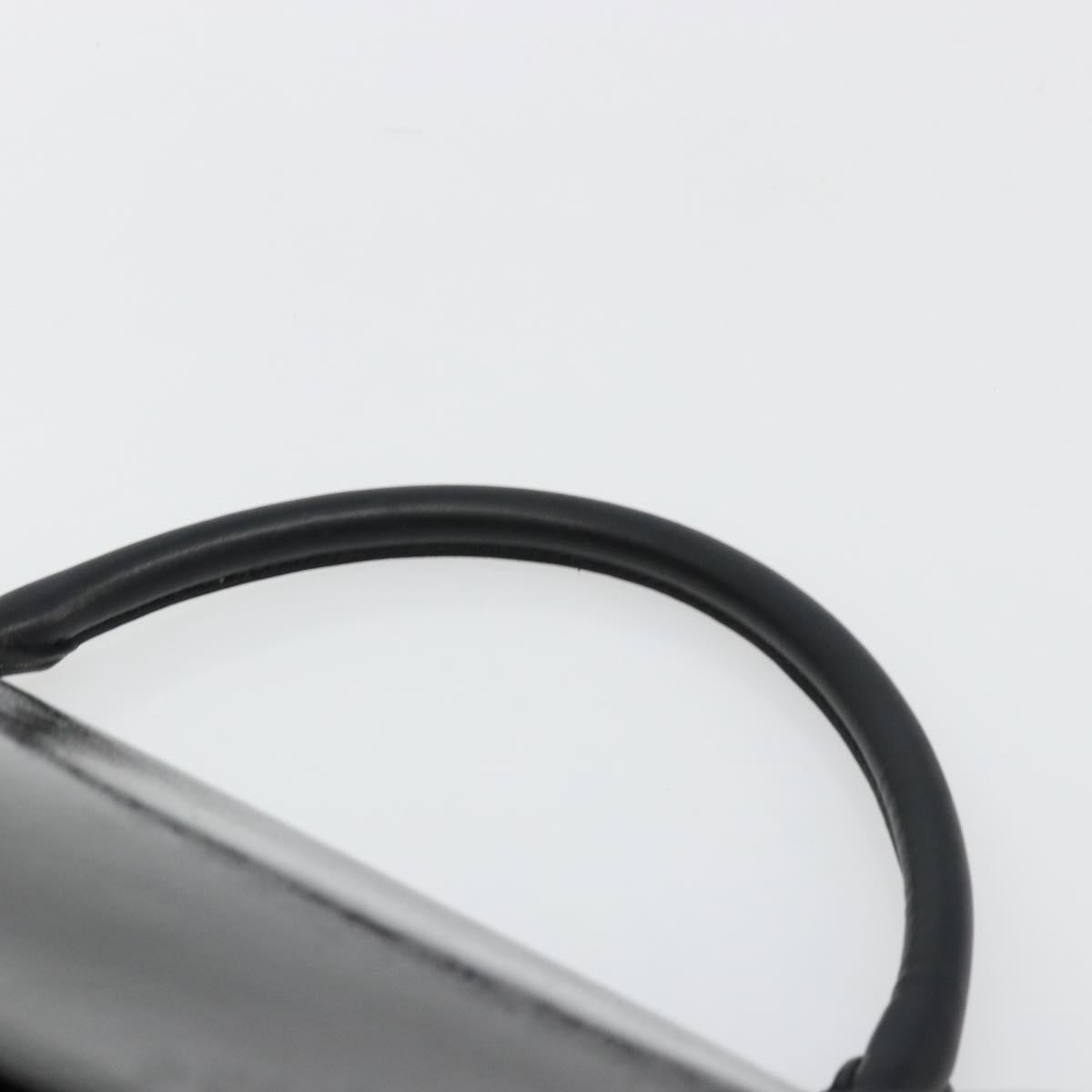 CELINE Trapeze Hand Bag Leather 2way Black Gold Auth 141011