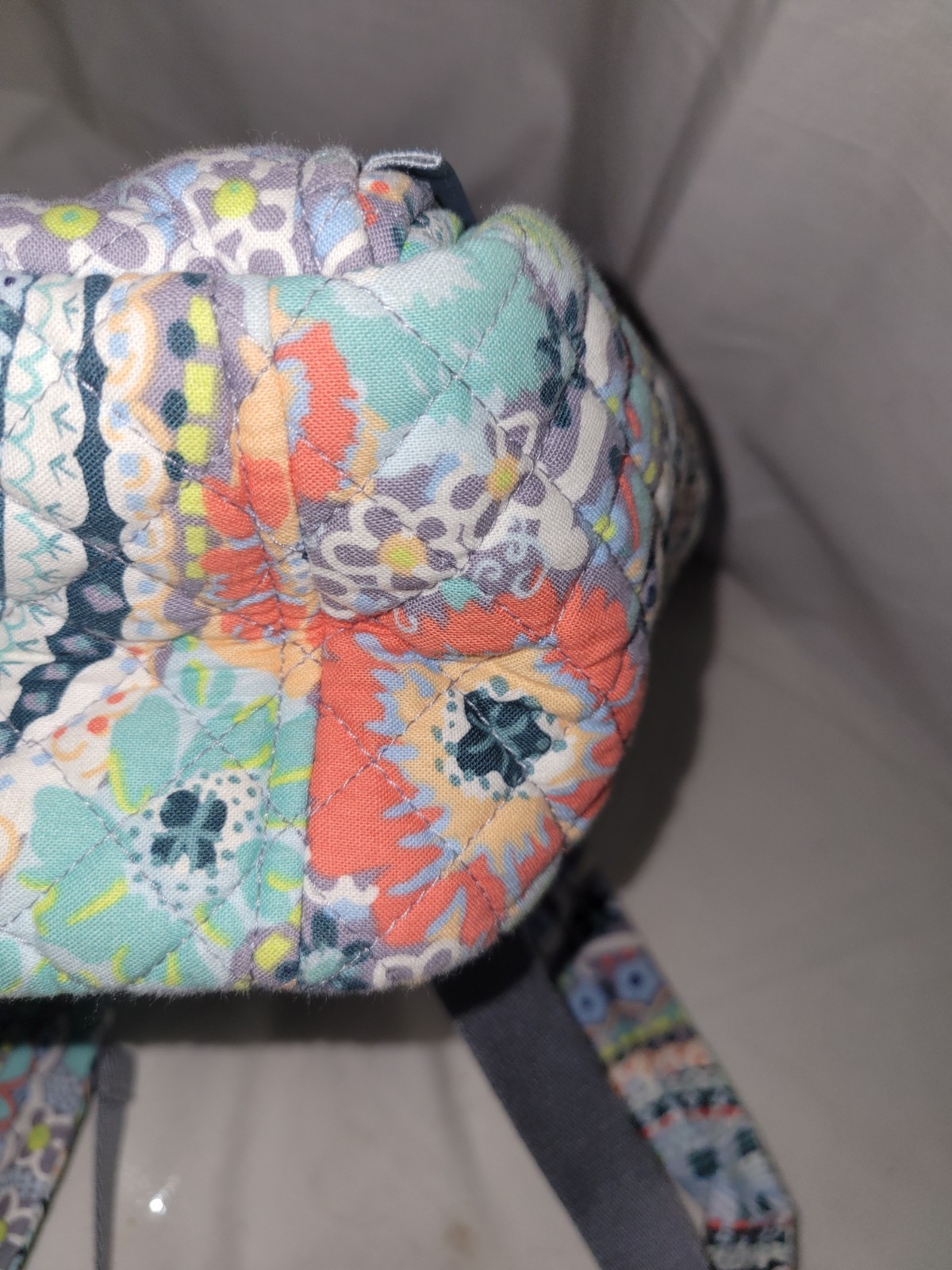 Vera Bradley Small Cotton Backpack Excellent Condition Citrus Paisley Retired