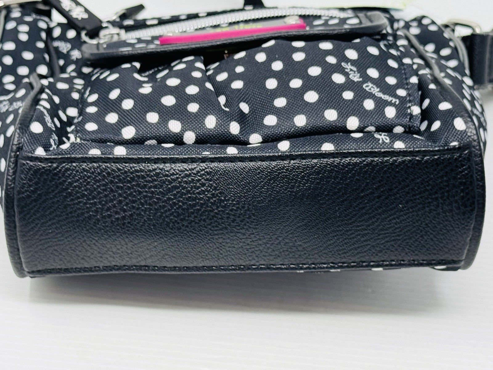 NEW Lily Bloom Jamie Mini Crossbody Bag Polka Dot Black ECO Recycled NWT