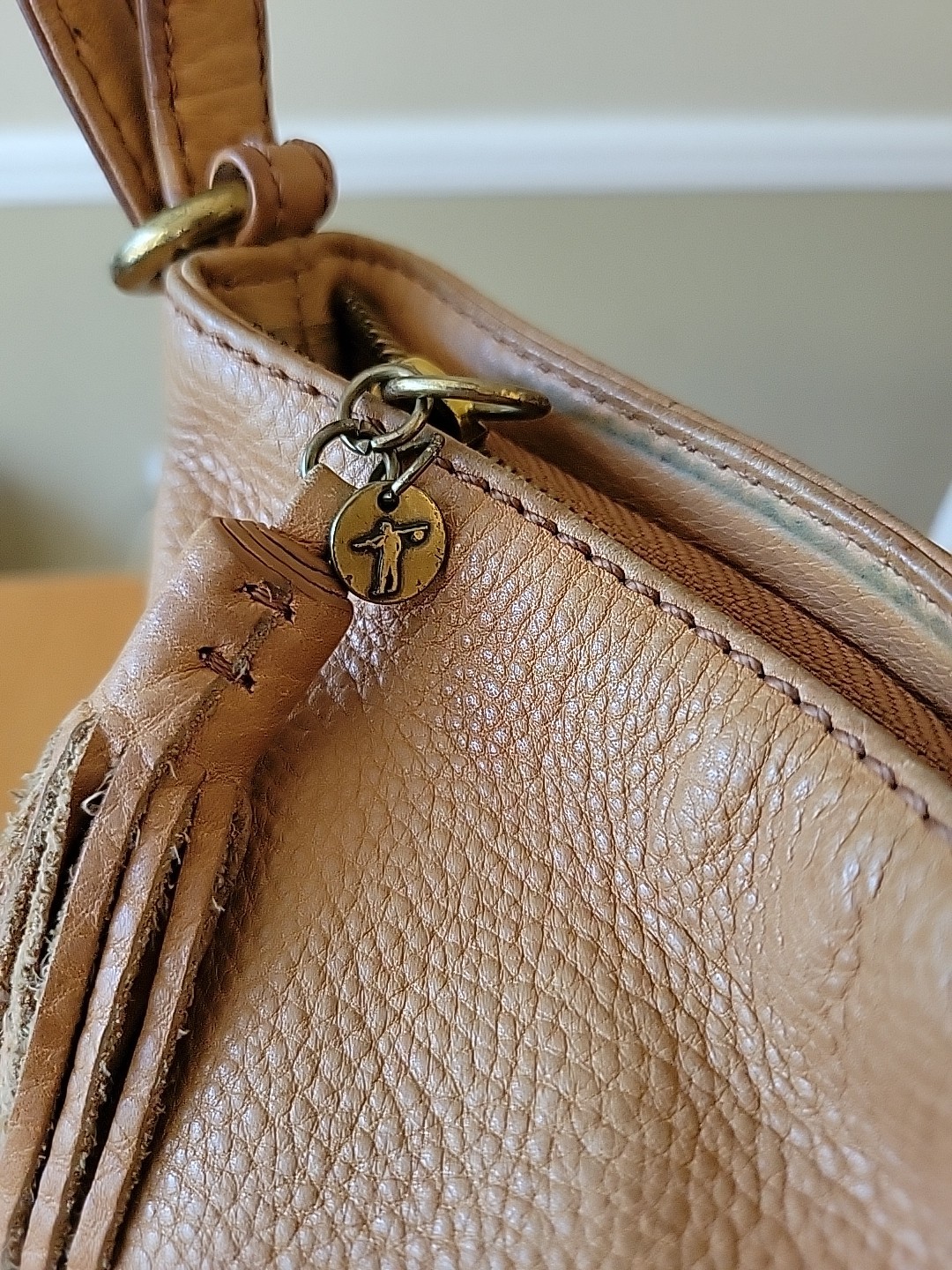 HOBO International Blaze Convertible Leather Backpack Tote Bag Camel