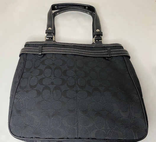 Coach Hamptons Signature Stripe Nancy Tote F13993 W/Dustbag