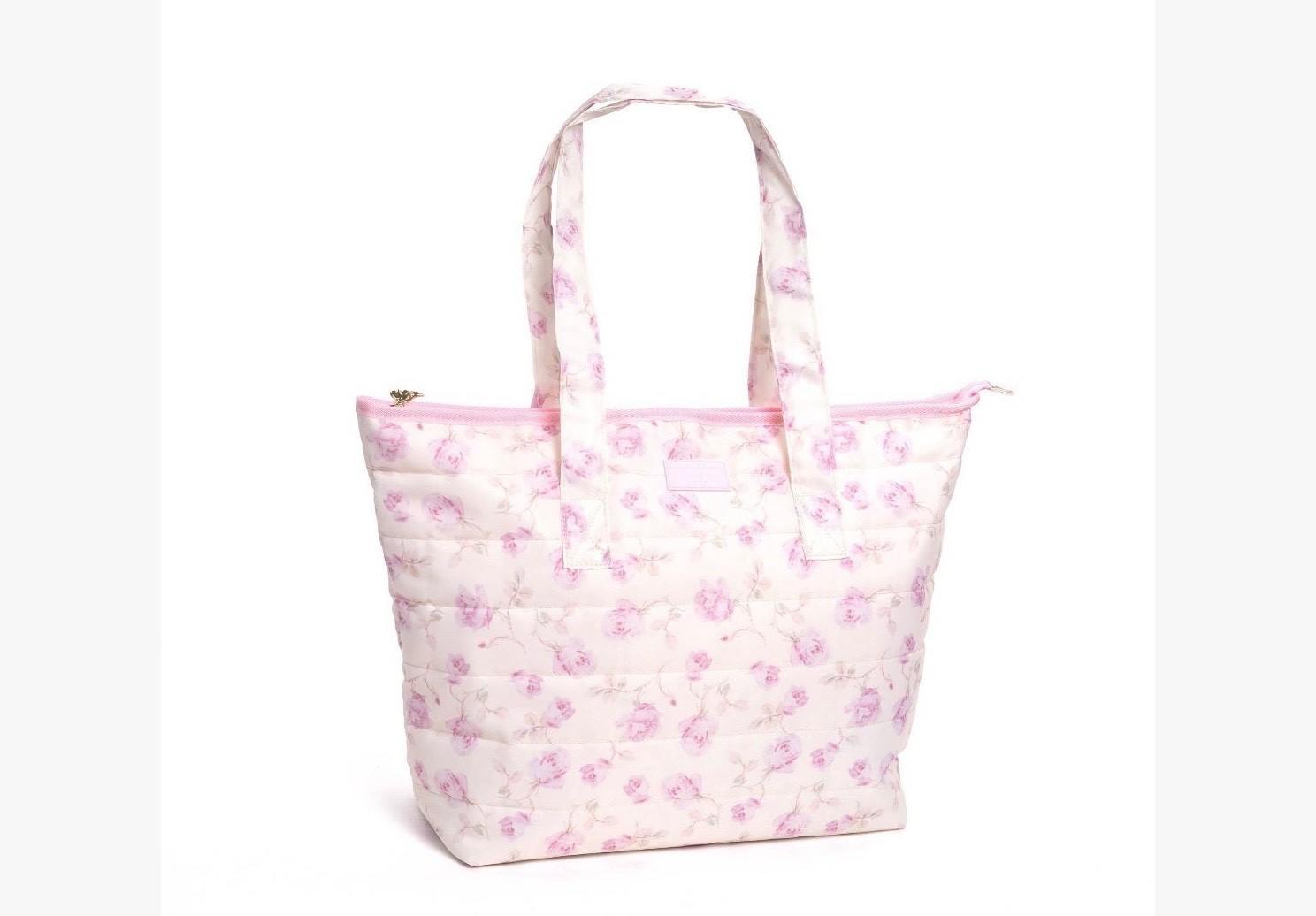 LoveShackFancy x Target Yoobi Ribbon Rosa Quilted Tote Bag Sterling Dusk
