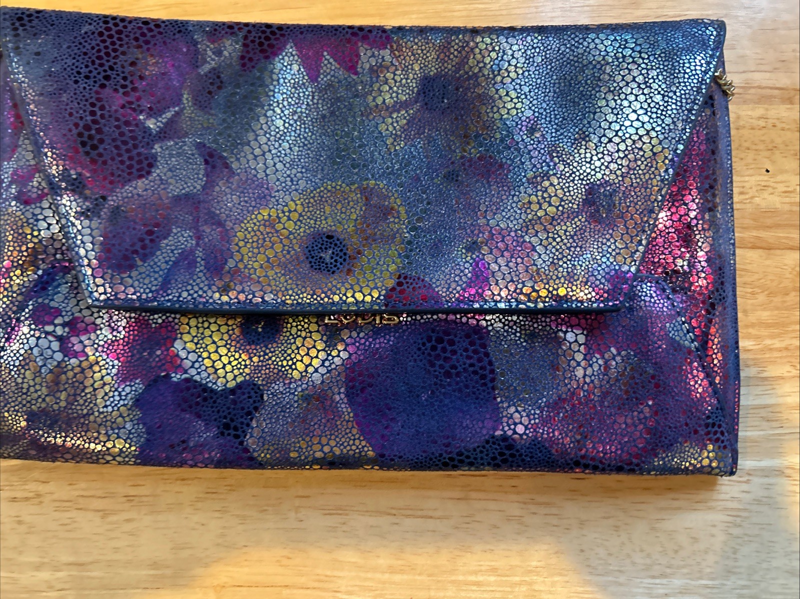 Lodis Wristlet Shiny Leather Floral Pattern Super Soft