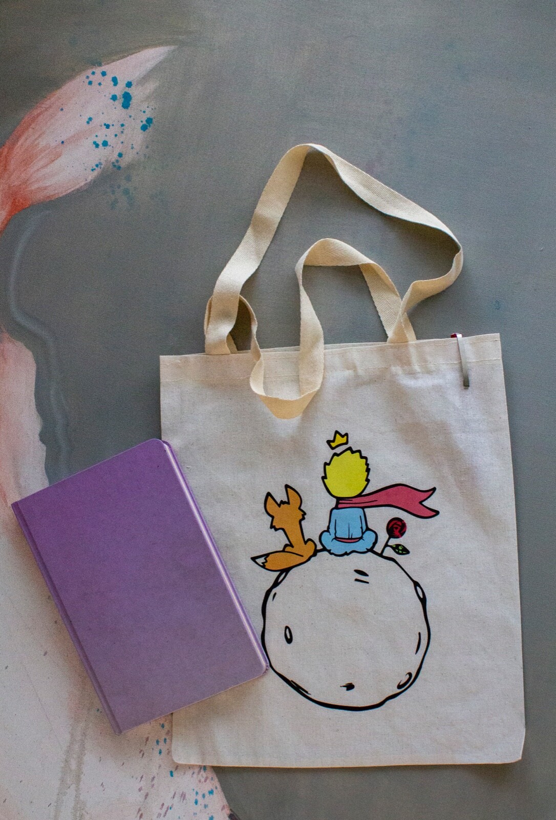 Little prince Modern Tote Bag, Natural Cotton Tote Bag, Shoulder Light Bag