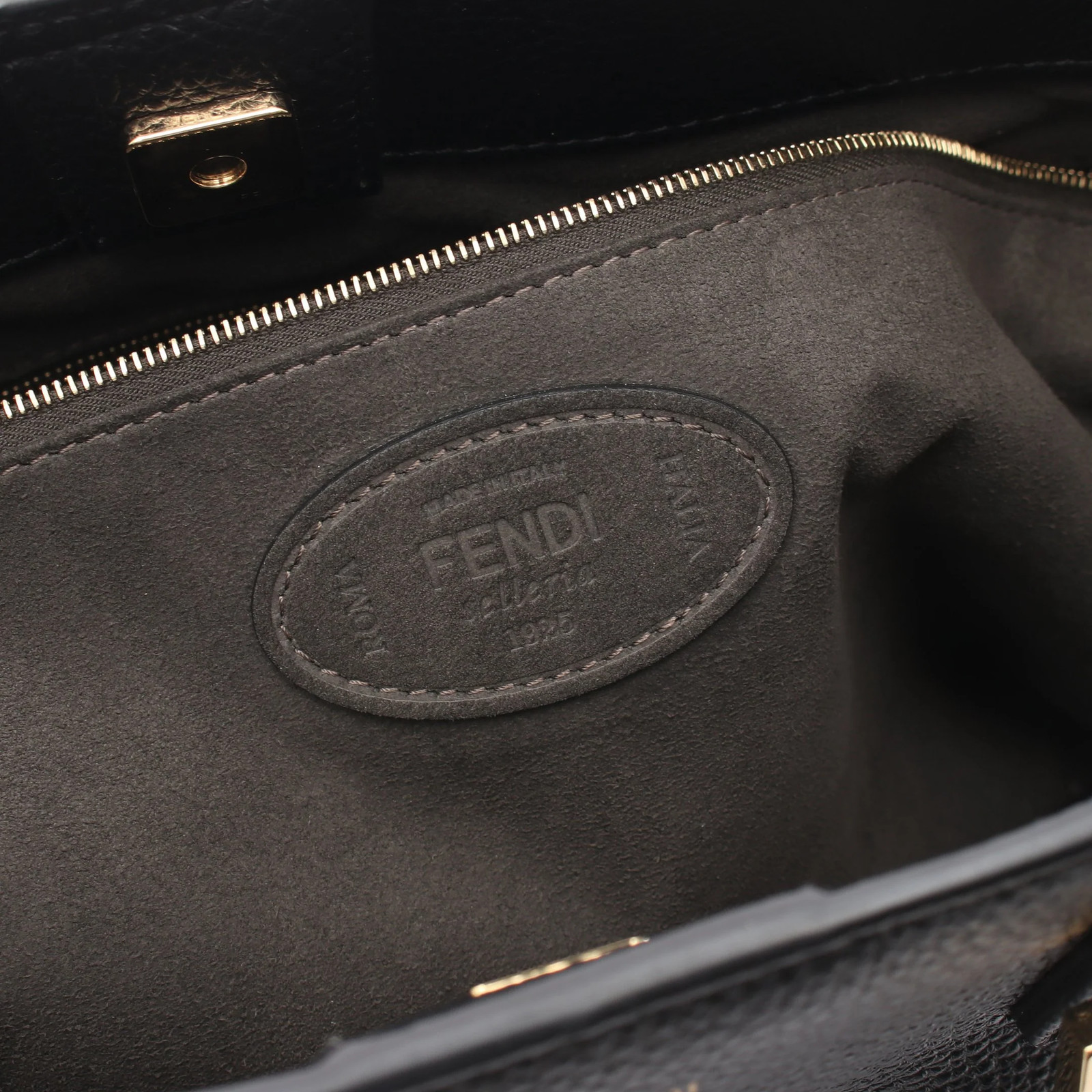 Fendi FF 2WAY Tote Bag Black Leather #RCB5613