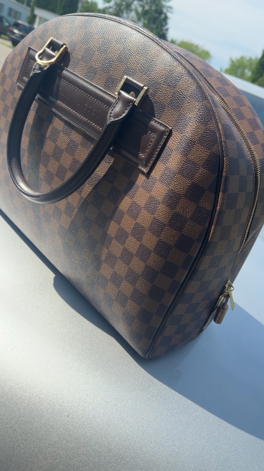 $1,900.00 Louis Vuitton Authentic Damier Ebene Nolita 24 Heures Vintage Handbag