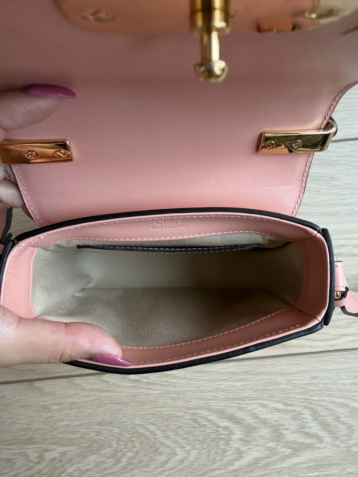 Chloé Pink Mini C Crossbody Bag