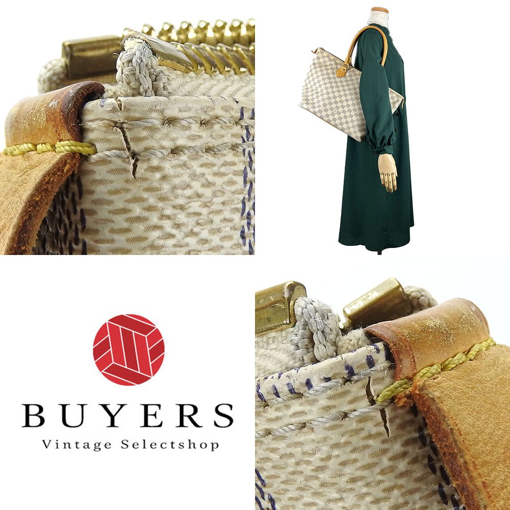 USED LOUIS VUITTON Handbag SaleyaMM N51185 Damier Azur/Nume leather white Ev…