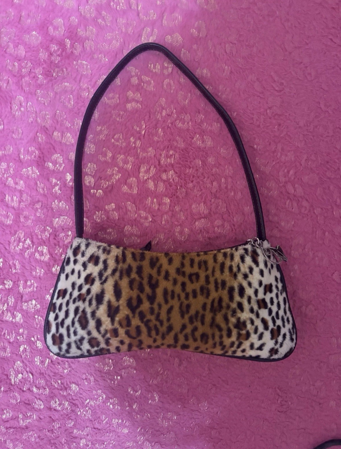 Baby Phat Leopard baguette bag