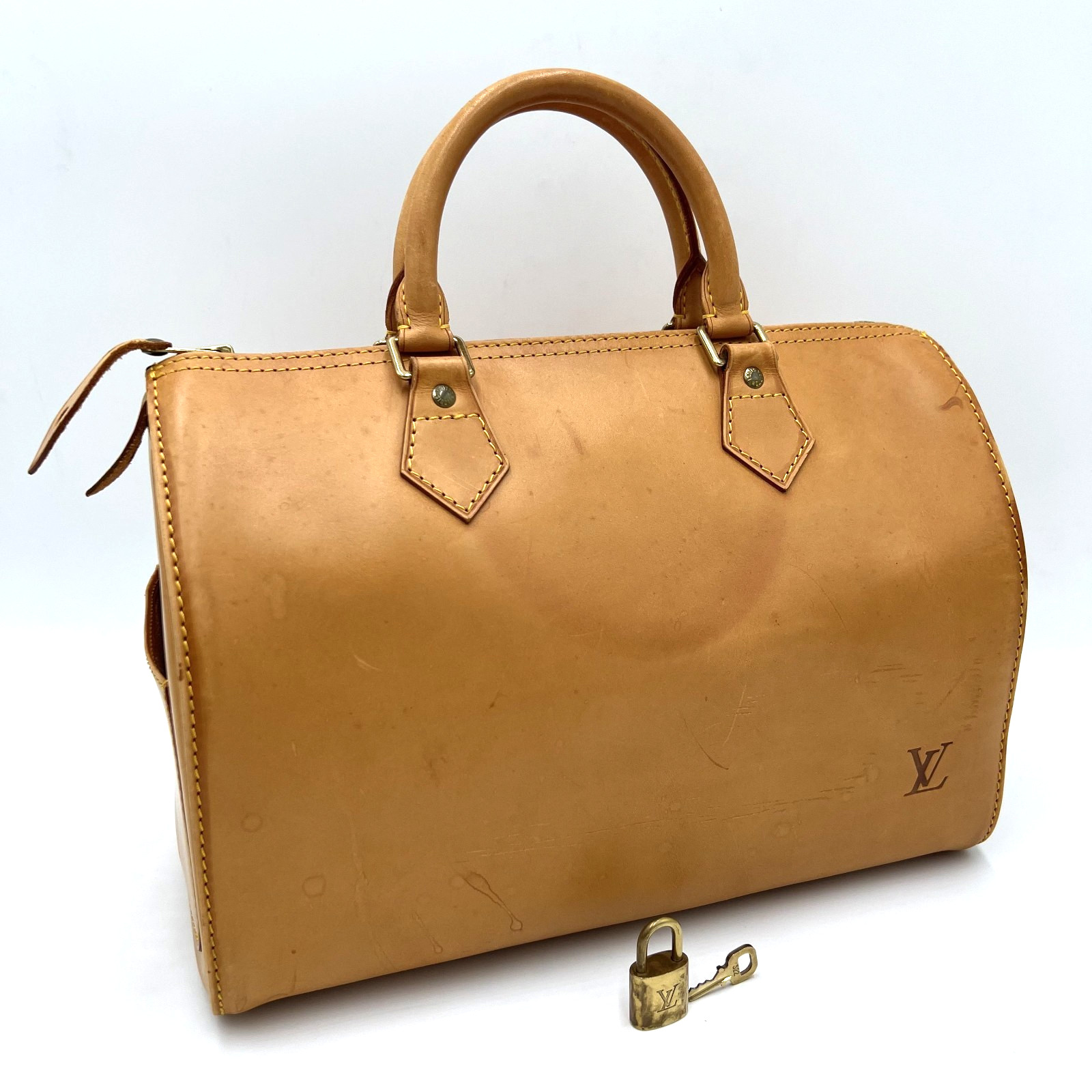 LOUIS VUITTON Speedy 30 Nomad Leather 15th Anniversary Handbag M85392 Auth Used