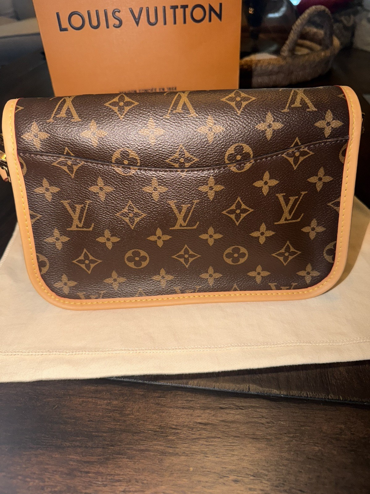 Louis Vuitton Diane Mono Shoulder/Crossbody Bag Brown Gold HW
