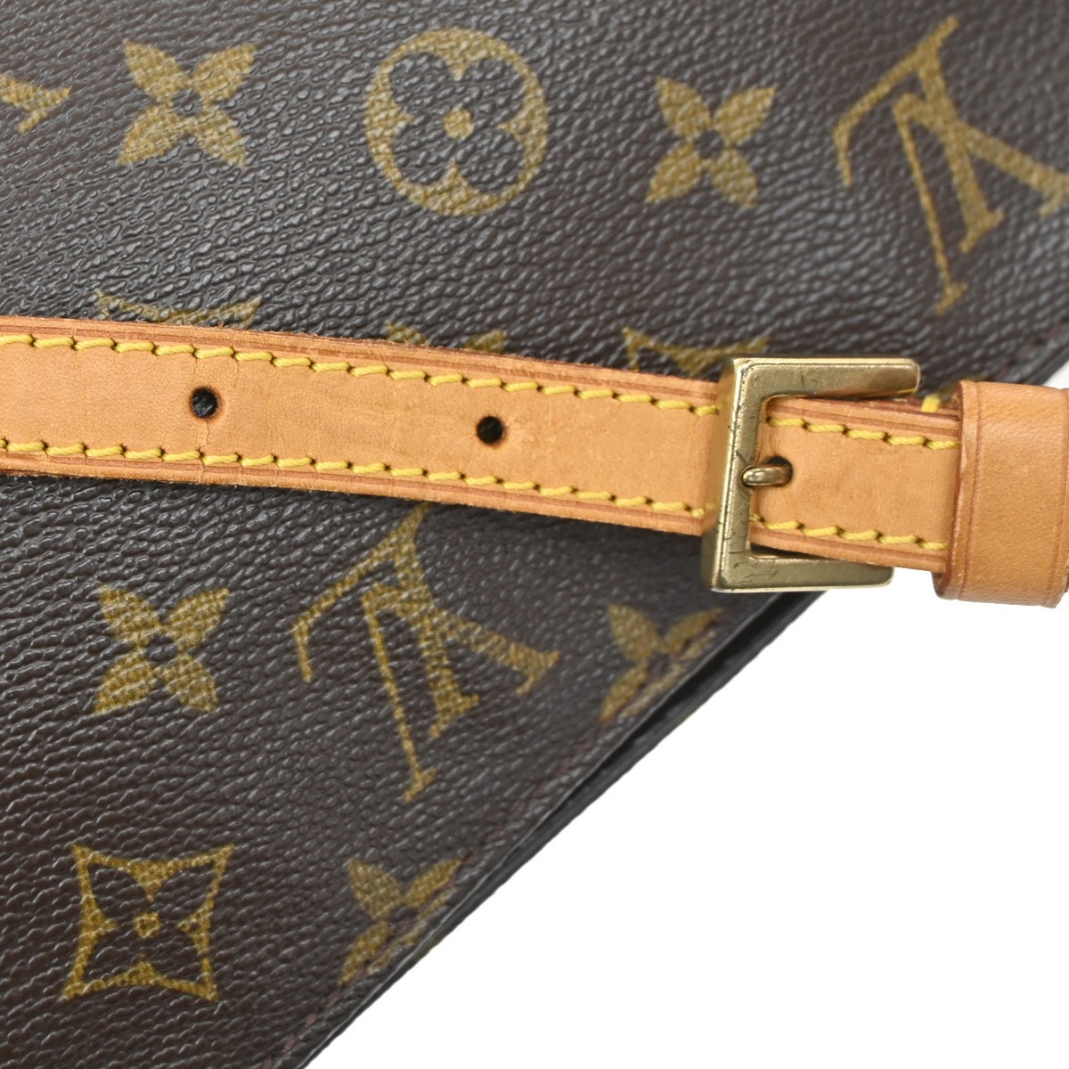LOUIS VUITTON Logo Trotteur Shoulder Bag Monogram Leather Brown M51240 73KD558