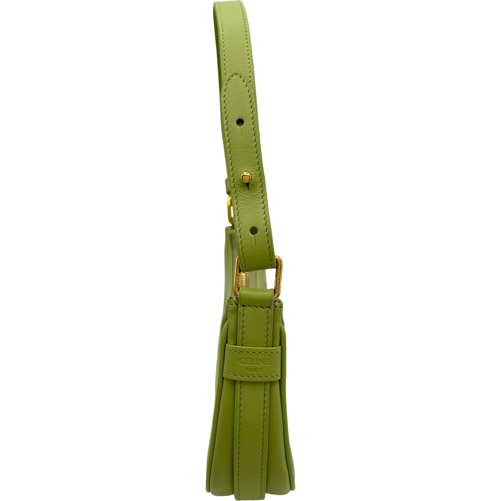 CELINE Mini Ava Shoulder Light Green Leather Shoulder Bag 193952 #OKB7143