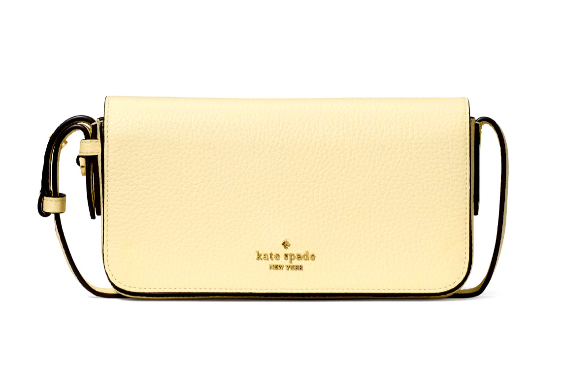 New Kate Spade Juliette Crossbody Bag Pebble Leather Lemon Fondant