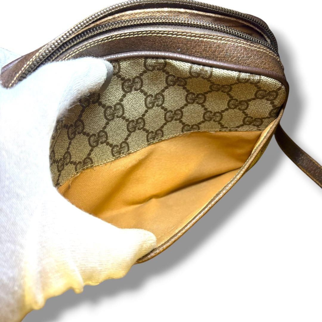 GUCCI Old Gucci Shoulder Bag GG Supreme PVC Leather 14.5in