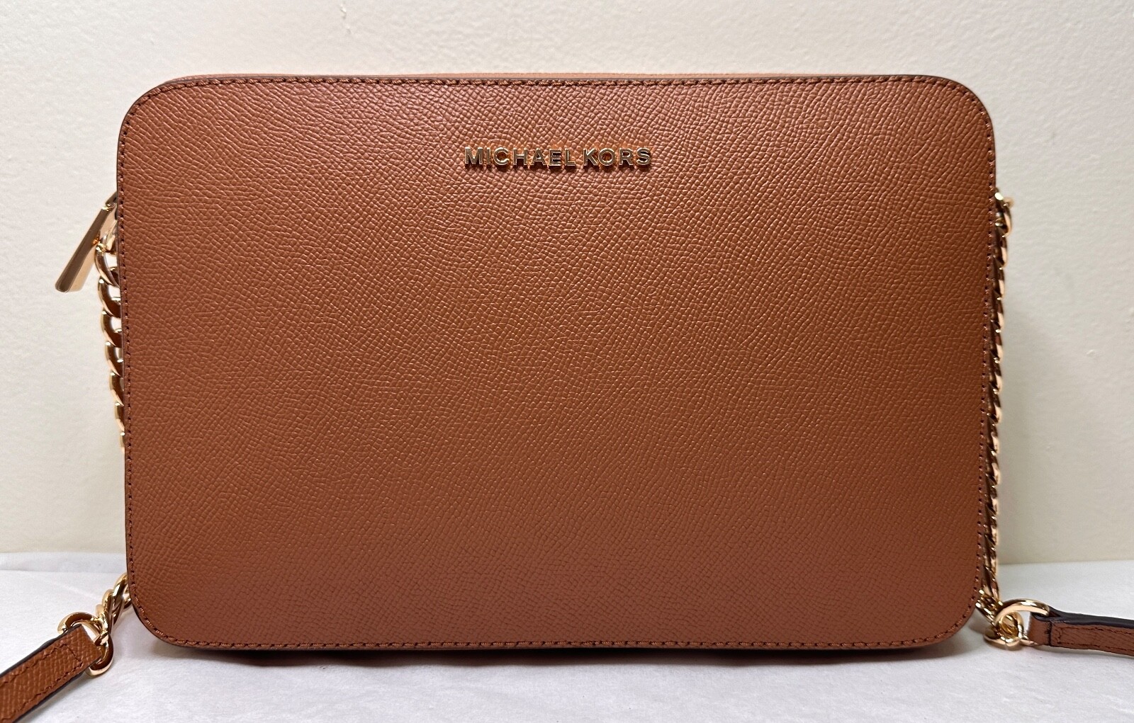 Michael Kors Jet Set Travel EW Crossgrain Leather Crossbody Bag