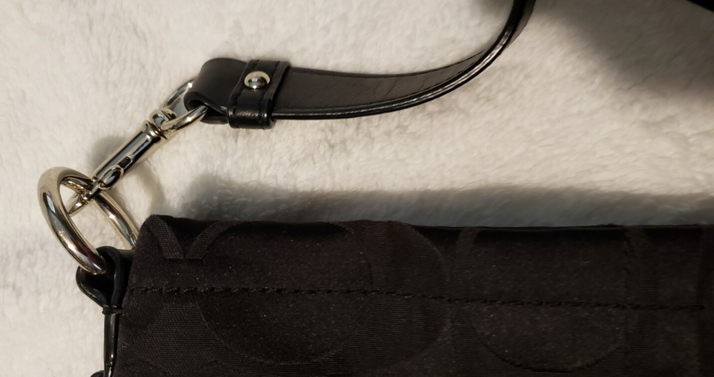 Coach No. K1173-F18862 Signature Black Canvas/Leather