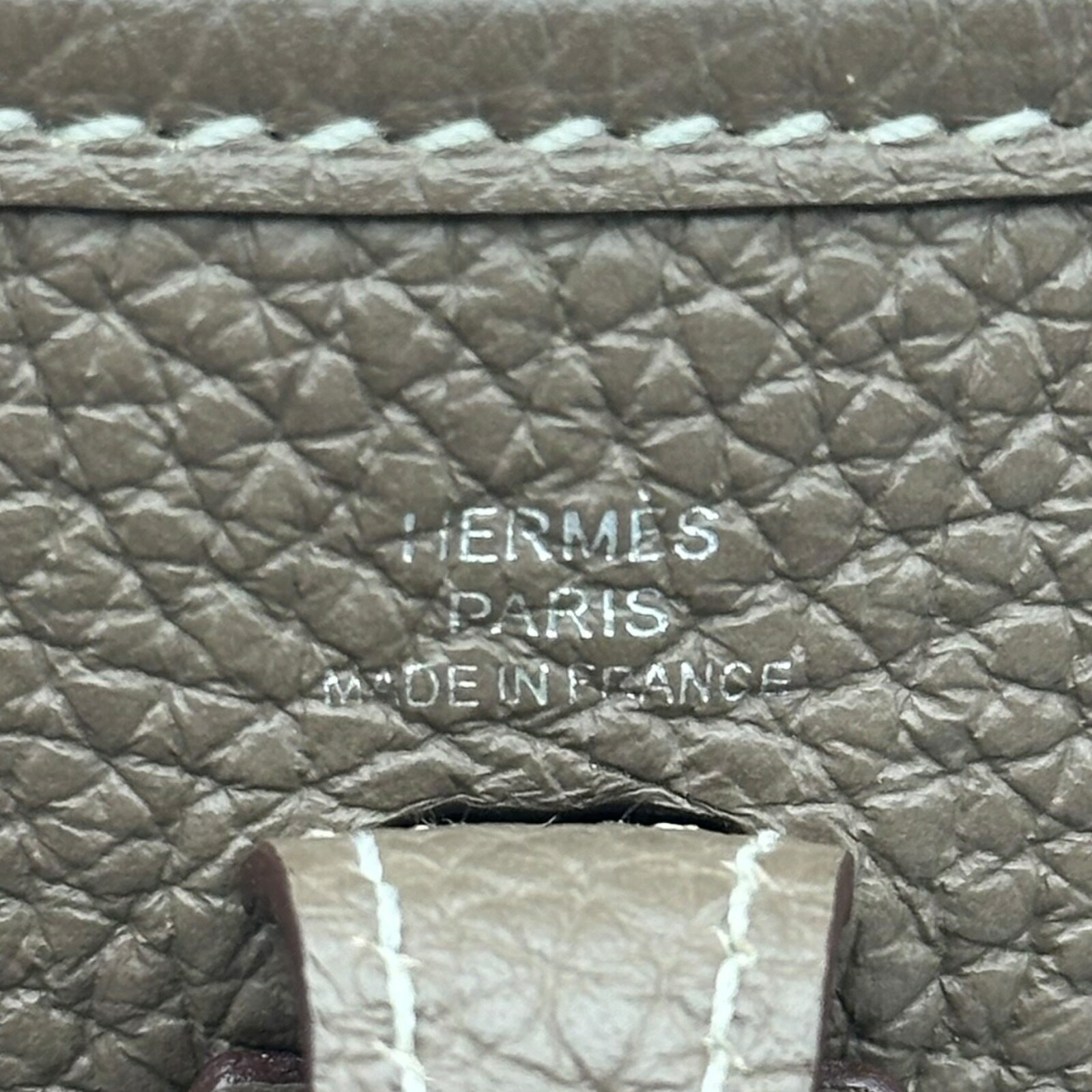 Hermes Evelyne TPM Shoulder Bag Taurillon Clemence Leather Etoupe Z Stamp 99