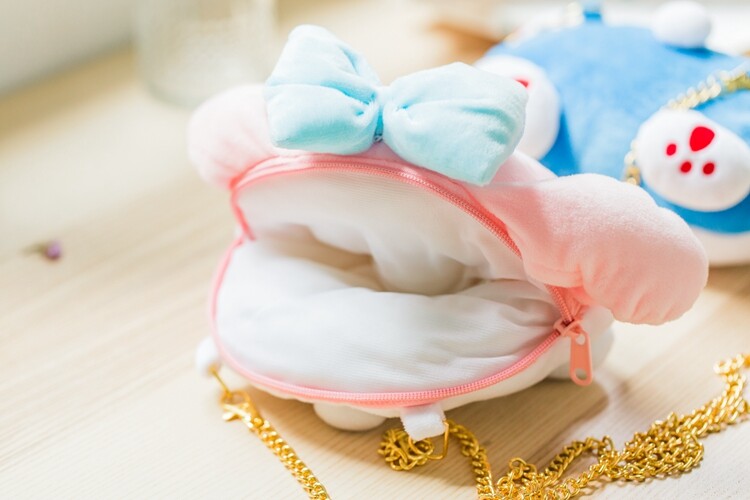 Pom Pom Purin my melody plush shoulder bag head Messenger Bag crossbody Satchel