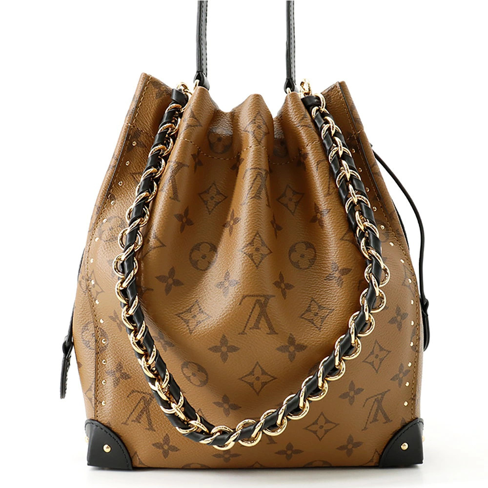Louis Vuitton Monogram Reverse Noé Trunk M13324 Shoulder Bag Beige #TZB688