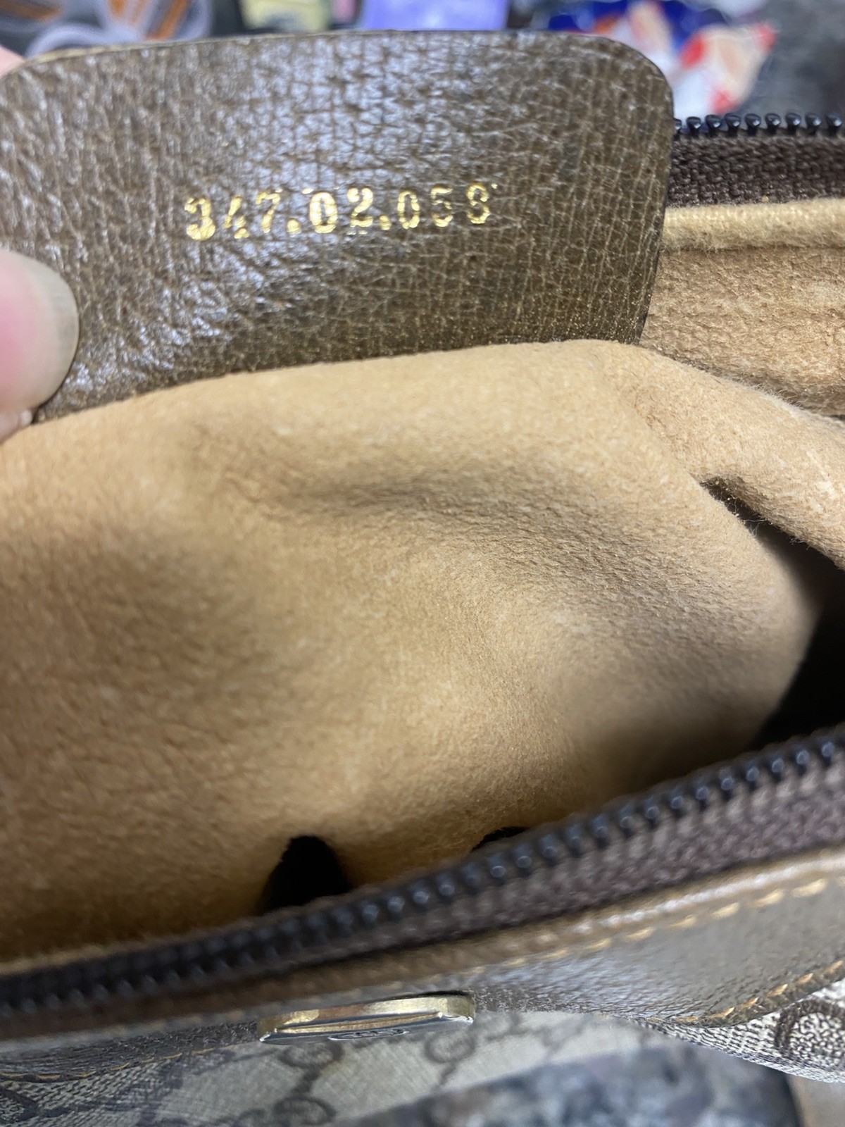 Vintage Gucci GG Shoulder Leather Bag/PVC The Accessory Collection made Italy