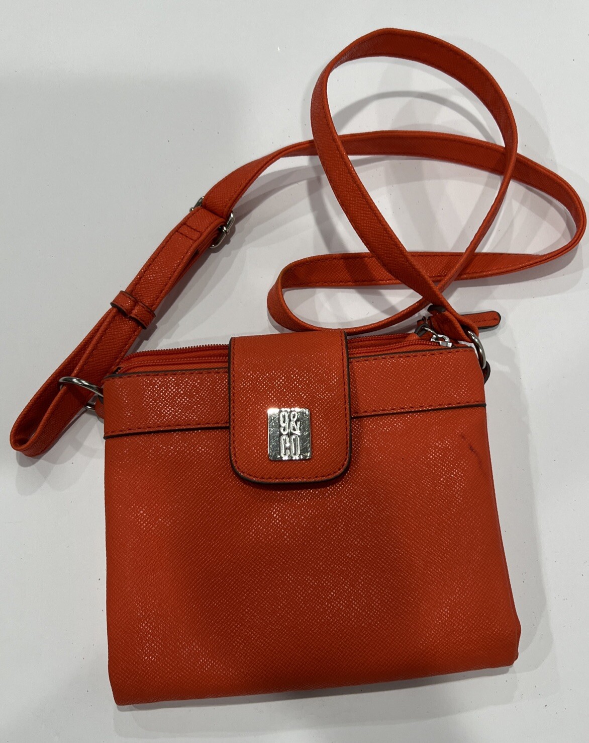 Orange Nine & Company brand Crossbody / Shoulder Adjustable Bag.