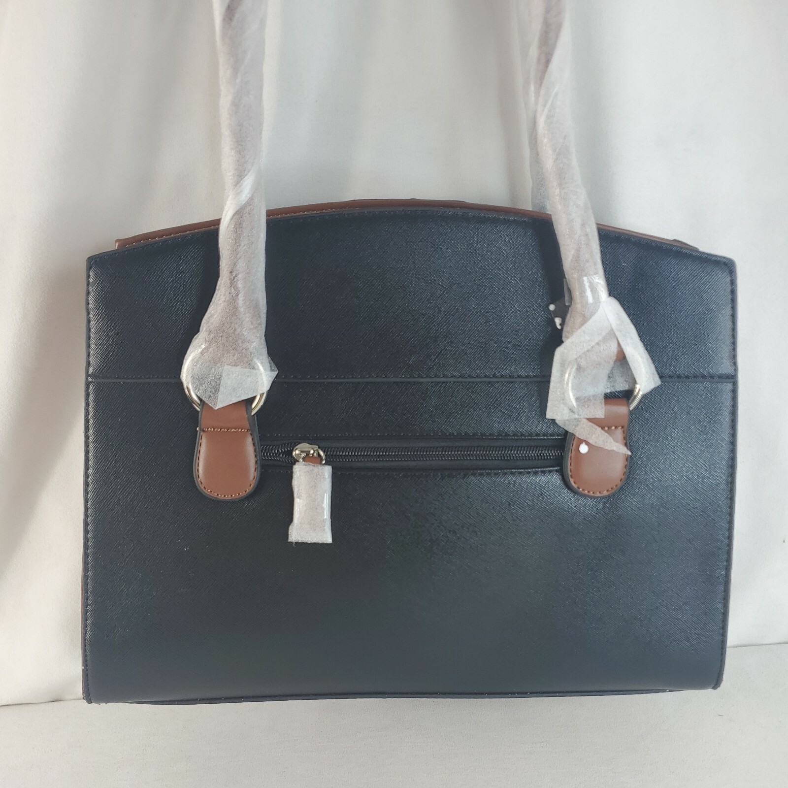 Dasein Coffee Fulmer Snaffle Two Tone Satchel Size 14″X 10″