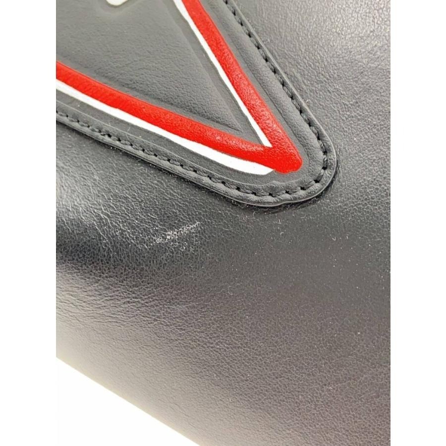 FENDI Shoulder Bag Monster Bugs Bugs Eye crossbody bag 7VA434 Black Leather Auth