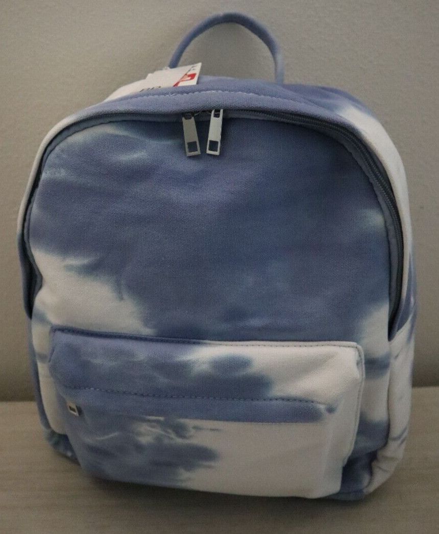BP. Women’s One Size Blue/White Adjustable Shoulder Strap Canvas Backpack