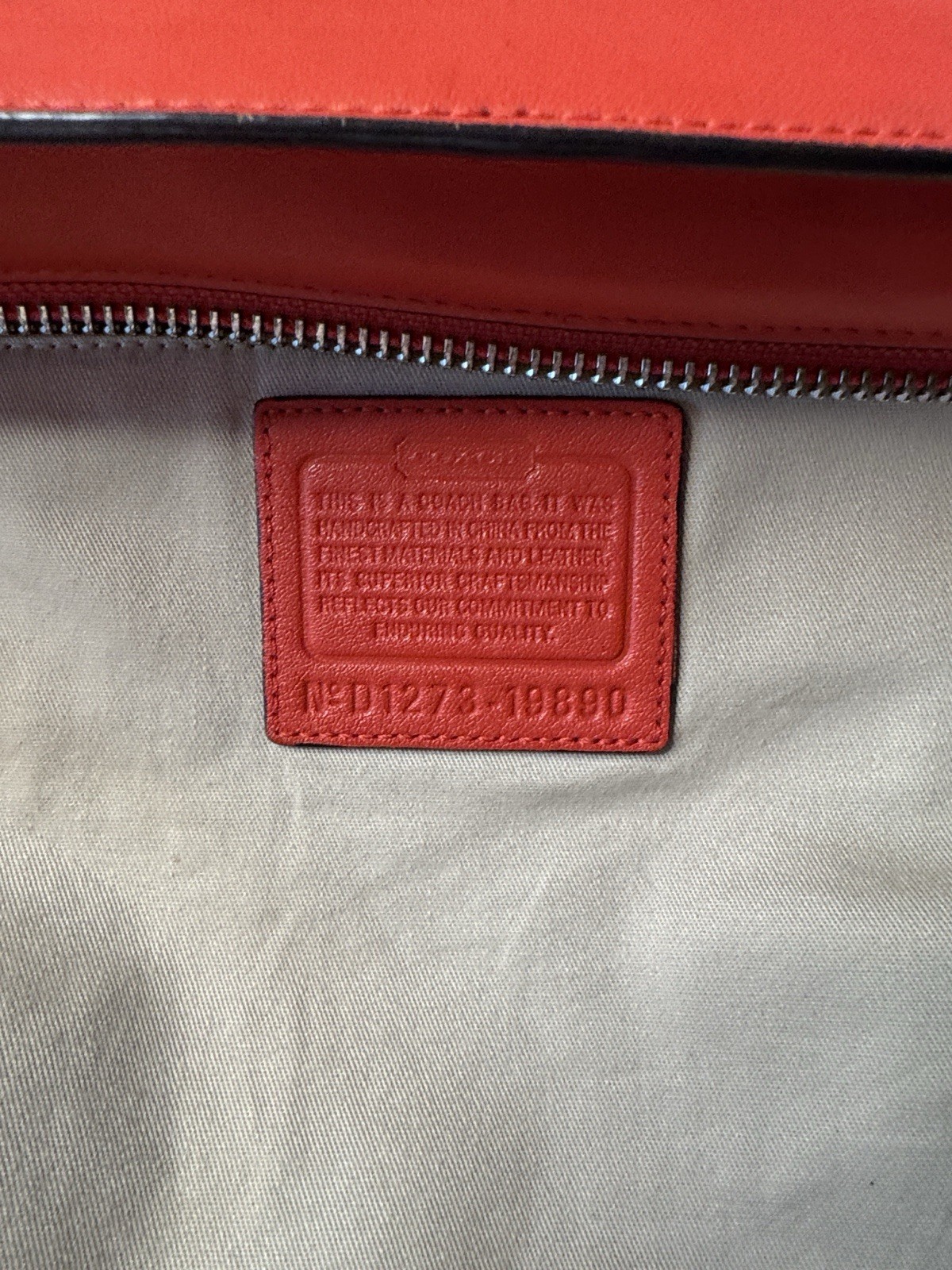 Coach 19890 Madison Phoebe Coral Leather Shoulder Bag Silver Hardware Dust Bag