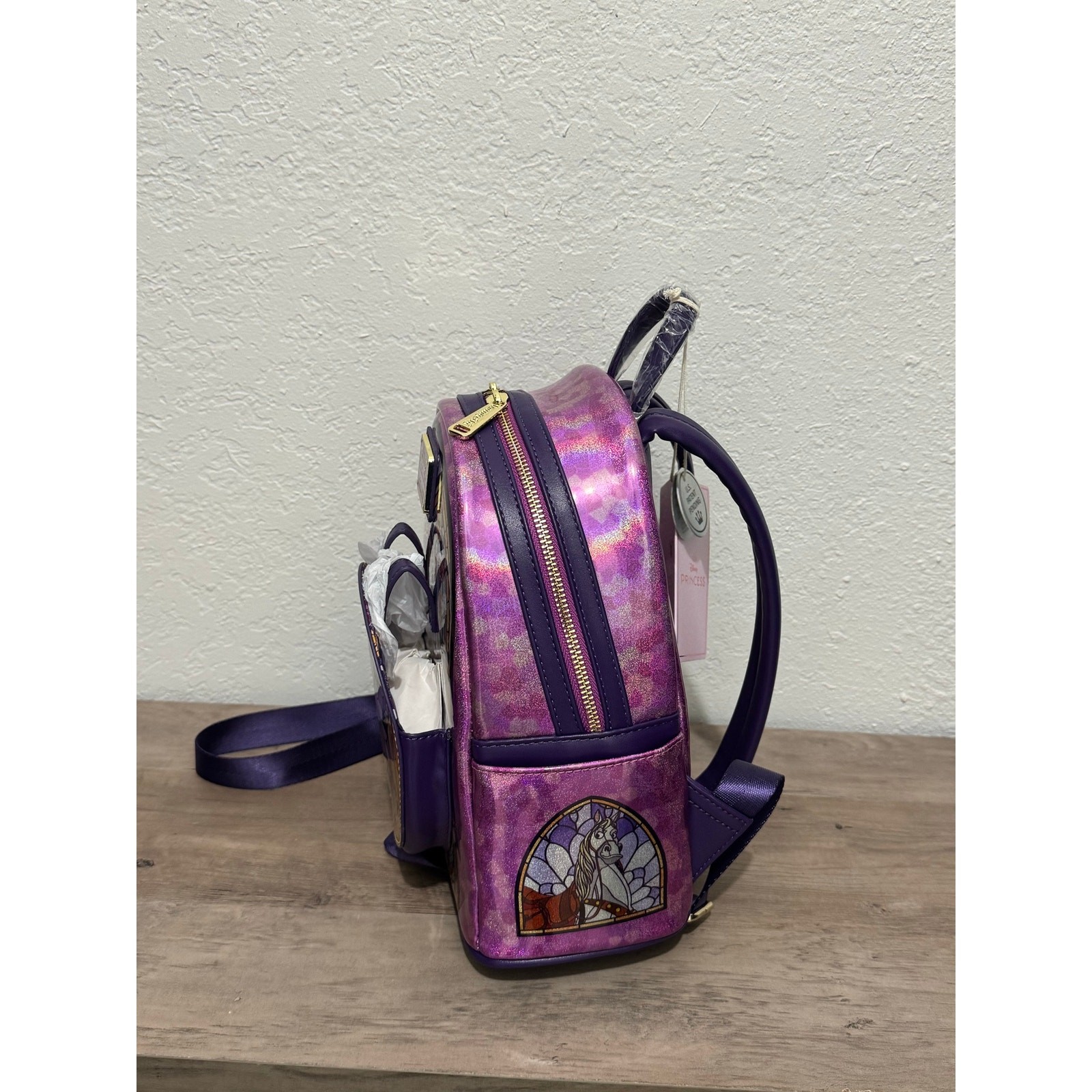 Loungefly Disney Stained Glass: Rapunzel Mini-Backpack [New]