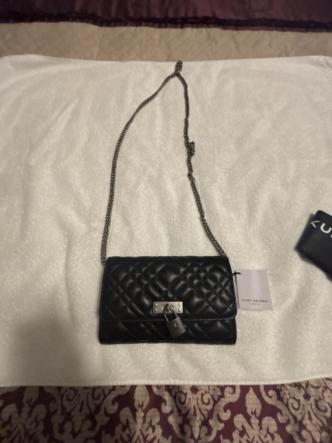 Kurt Geiger London The Brixton Quilted Leather Crossbody Bag