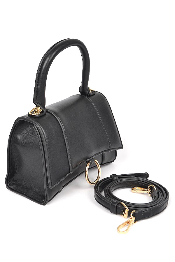 BNWT Brand New Vegan Leather Top Handle Convertible Crossbody Clutch Swing Bag