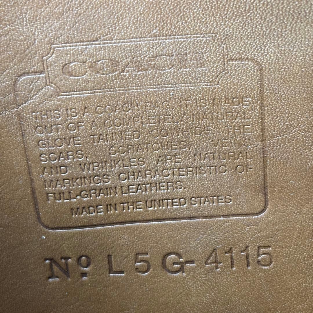 COACH 4115 Vintage Shoulder Bag Flaplock Leather Brown Gold Hardware From Japan