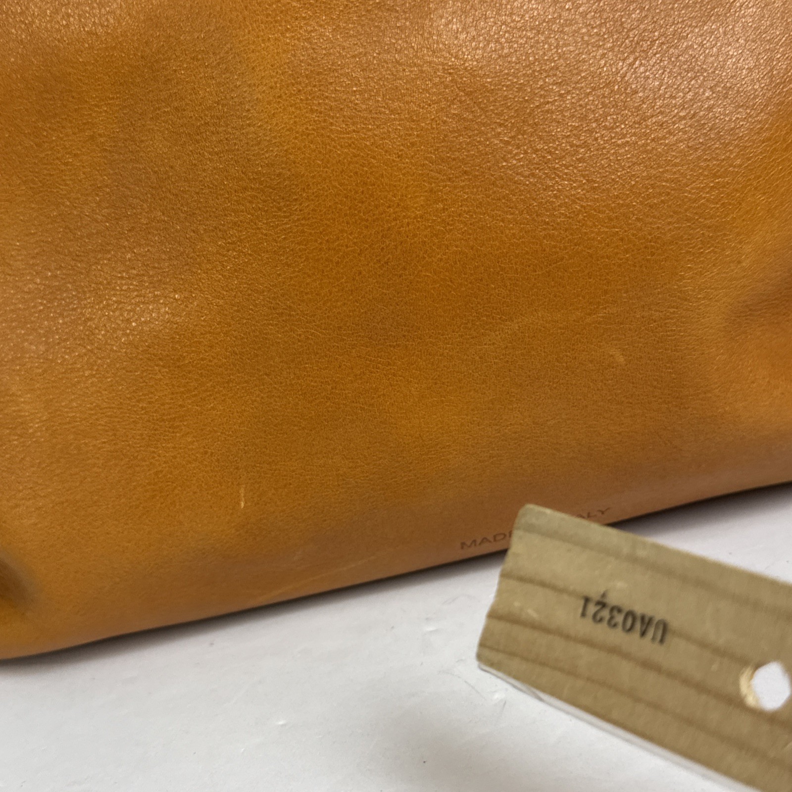 Pratesi Firenze Sant Ellero Cognac Leather Bag Purse ITALY brass hardware
