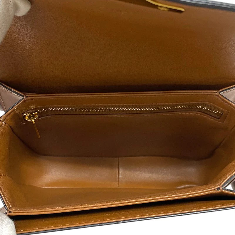 CELINE Trapeze Triomphe Bag Beige Canvas Shoulder Bag 188882 #OKB2383