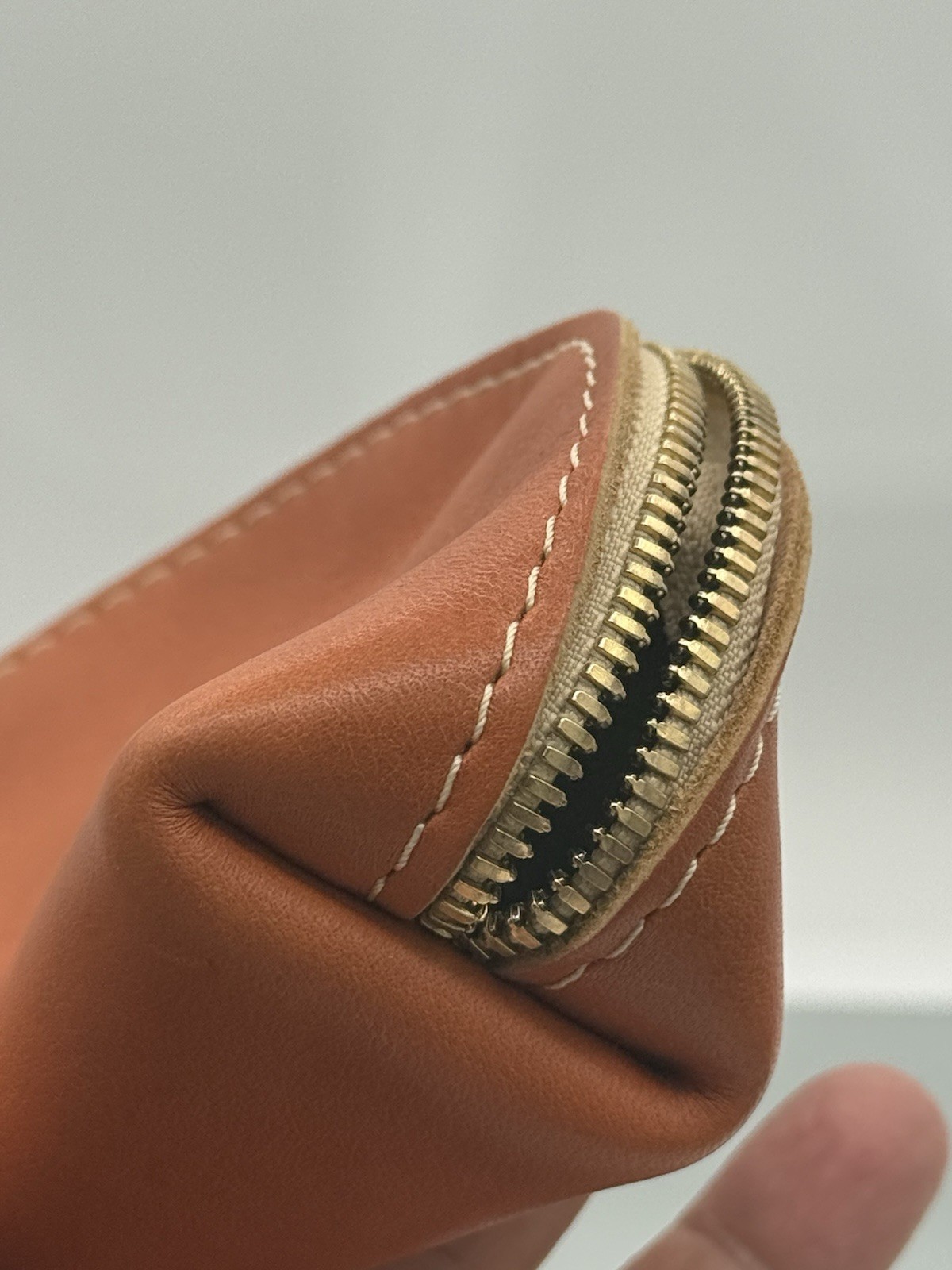 Portland Leather Goods TACO Tassel Zip Pouch BROWN Cognac