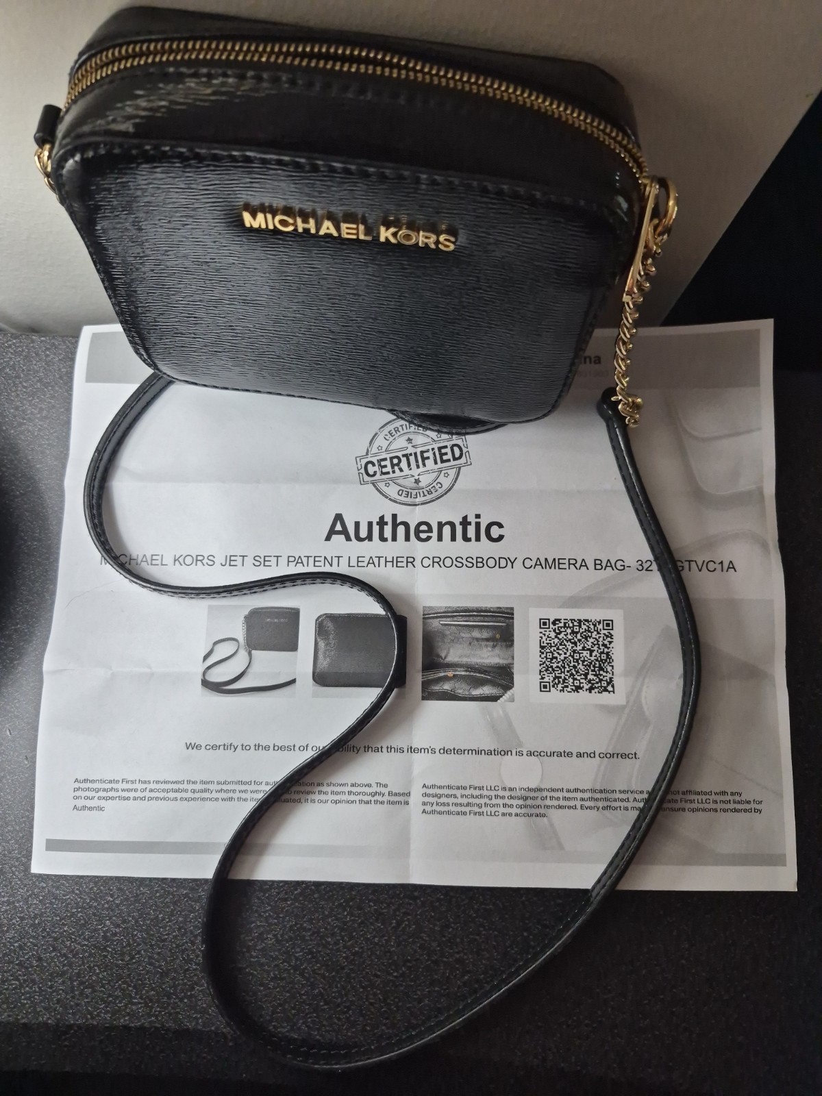 Michael Kors Patent Leather Camera Crossbody