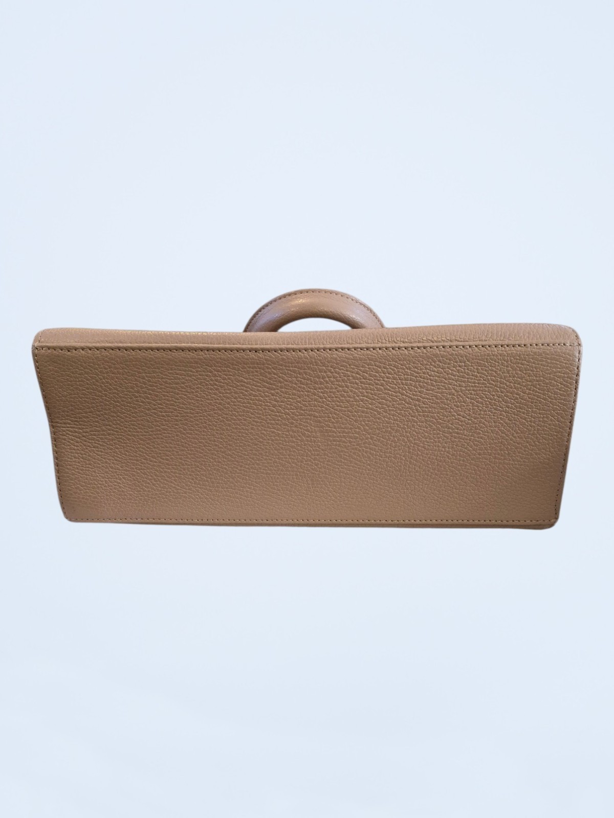 Vera Pelle Soft Tan Pebbled Leather Shoulder Bag