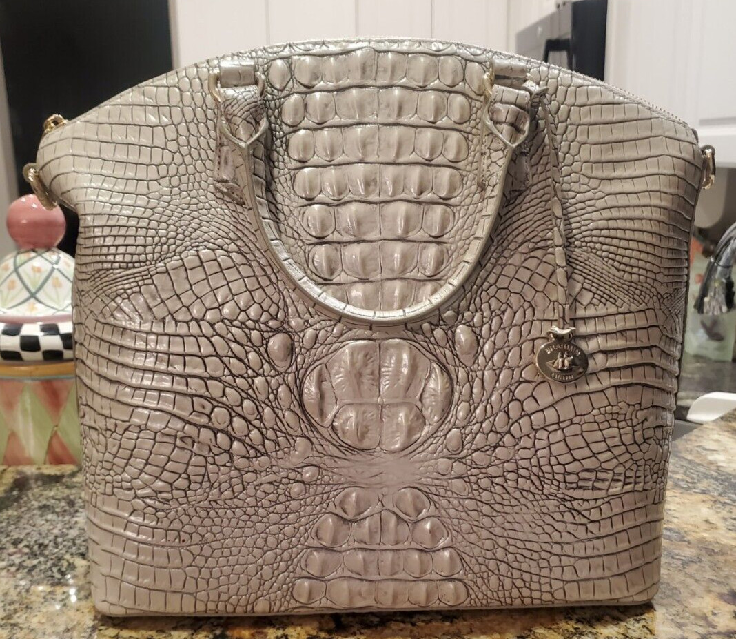 NWT BRAHMIN DUXBURY LARGE SATCHEL IN MOONRISE MELBOURNE “HARD TO FIND COLOR”