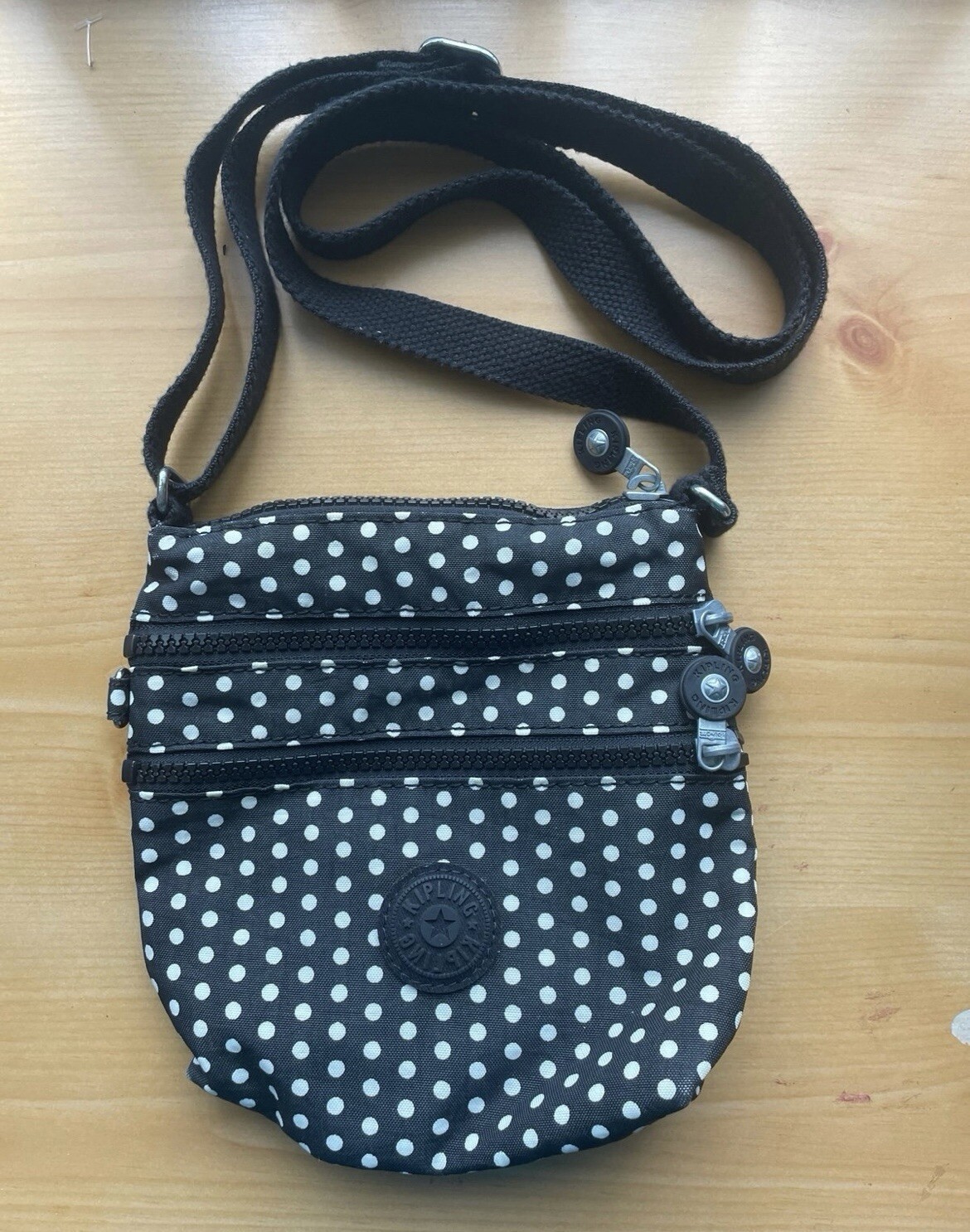 Kipling Black Polka-Dotted Crossbody Bag
