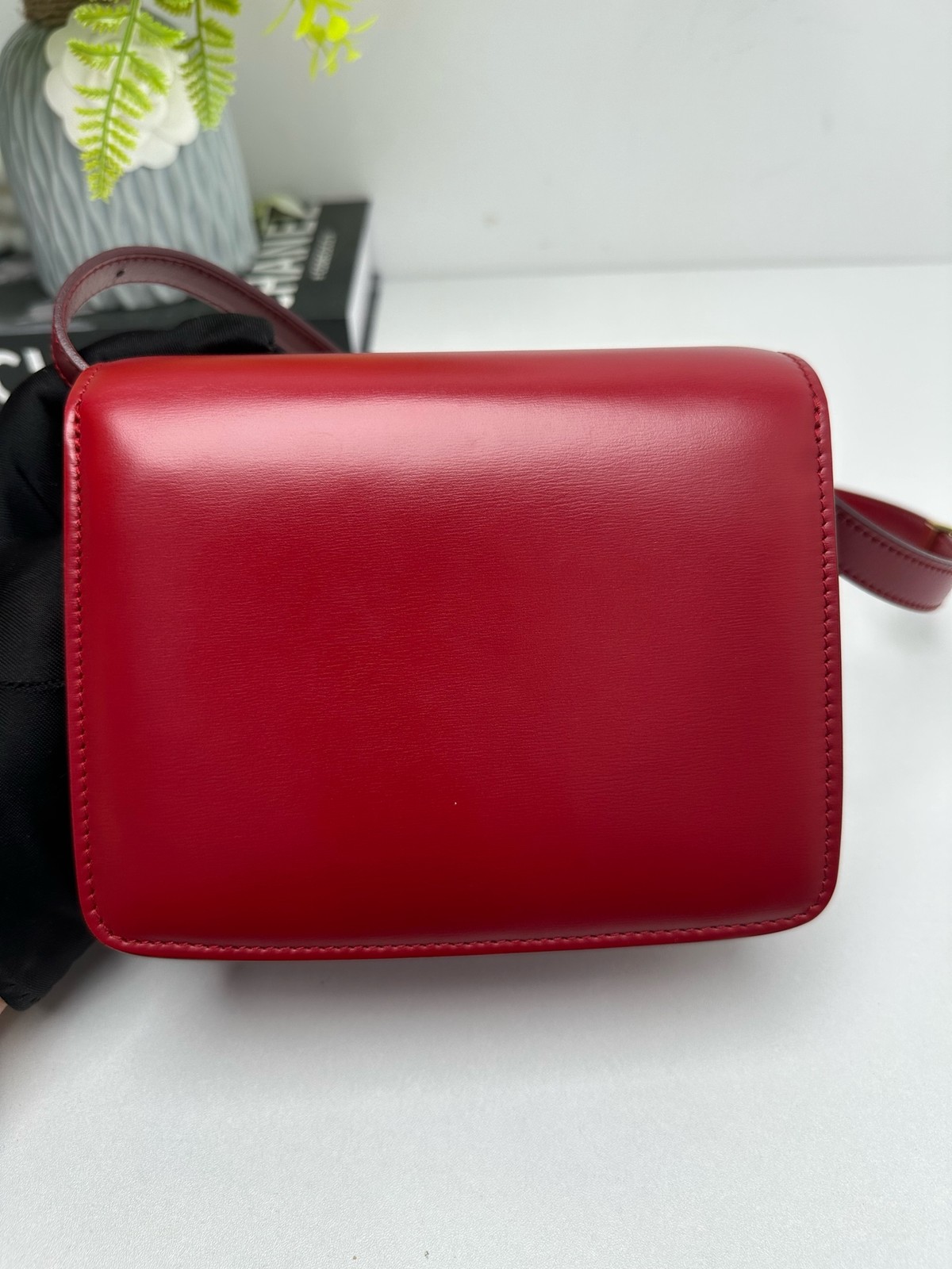 Celine Classic Box Small Red Smooth Calfskin Shoulder & Crossbody Duty Paid