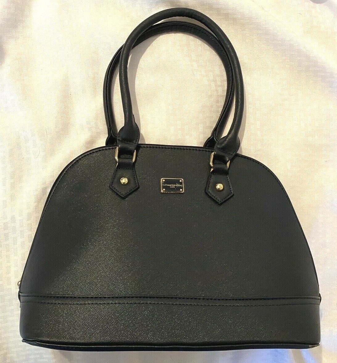 CATHERINE MELANDRINO Womens Large Navy Blue Satchel Purse-