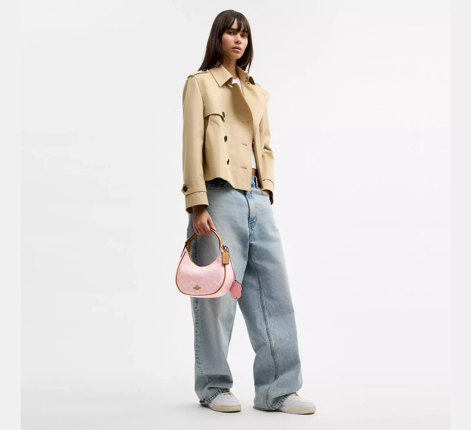 NWT Coach Emily Shoulder Bag In Signature Canvas With Charms CDW86