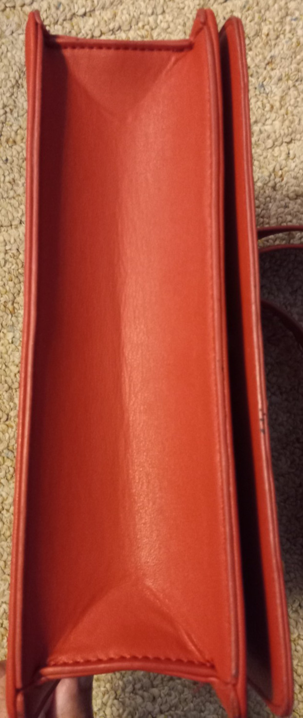 Valentino Orlandi Quilted Red Crossbody Italian Vegan Leather Bag Purse