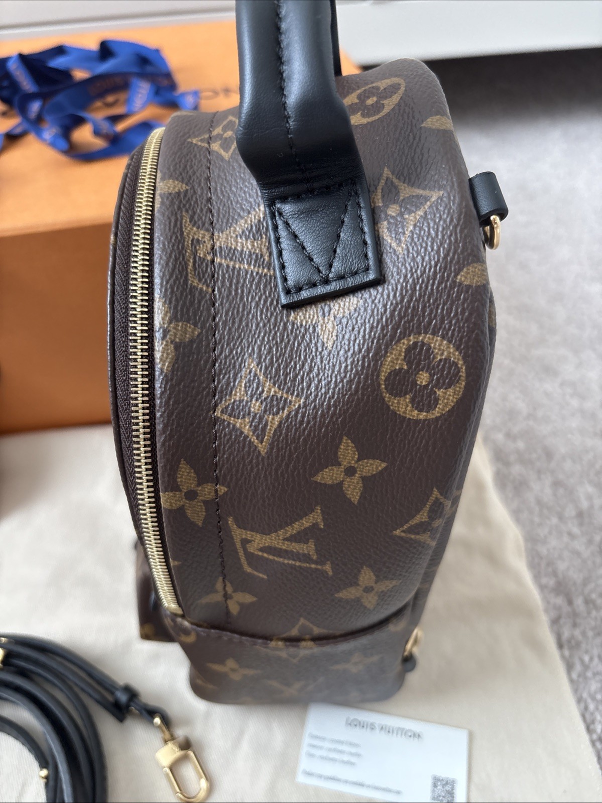 New Authentic Louis Vuitton Palm Spring Mini Backpack Monogram Canvas M44873