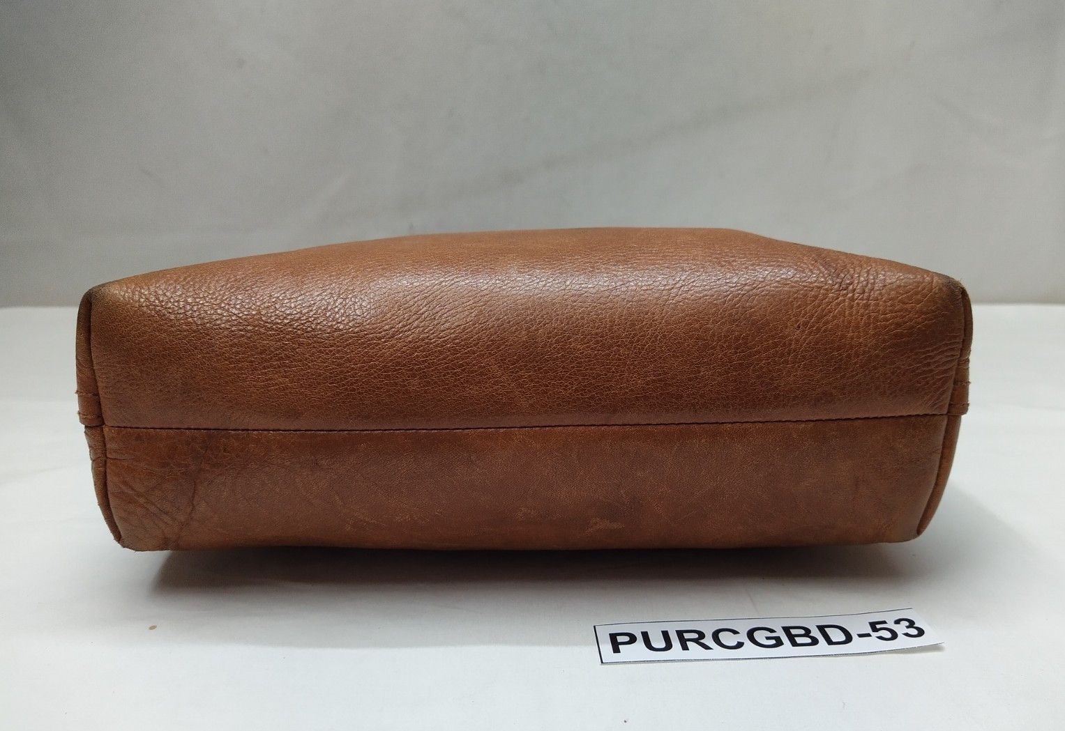 Madewell Transport Brown Leather Double Handles Zipper Closure Tote Bag