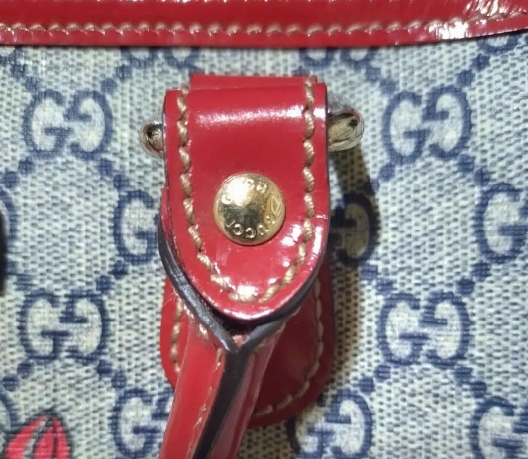 Gucci Mini Tattoo Heart Joy Boston Bag Red GG Monogram Heart rose Canvas Japan