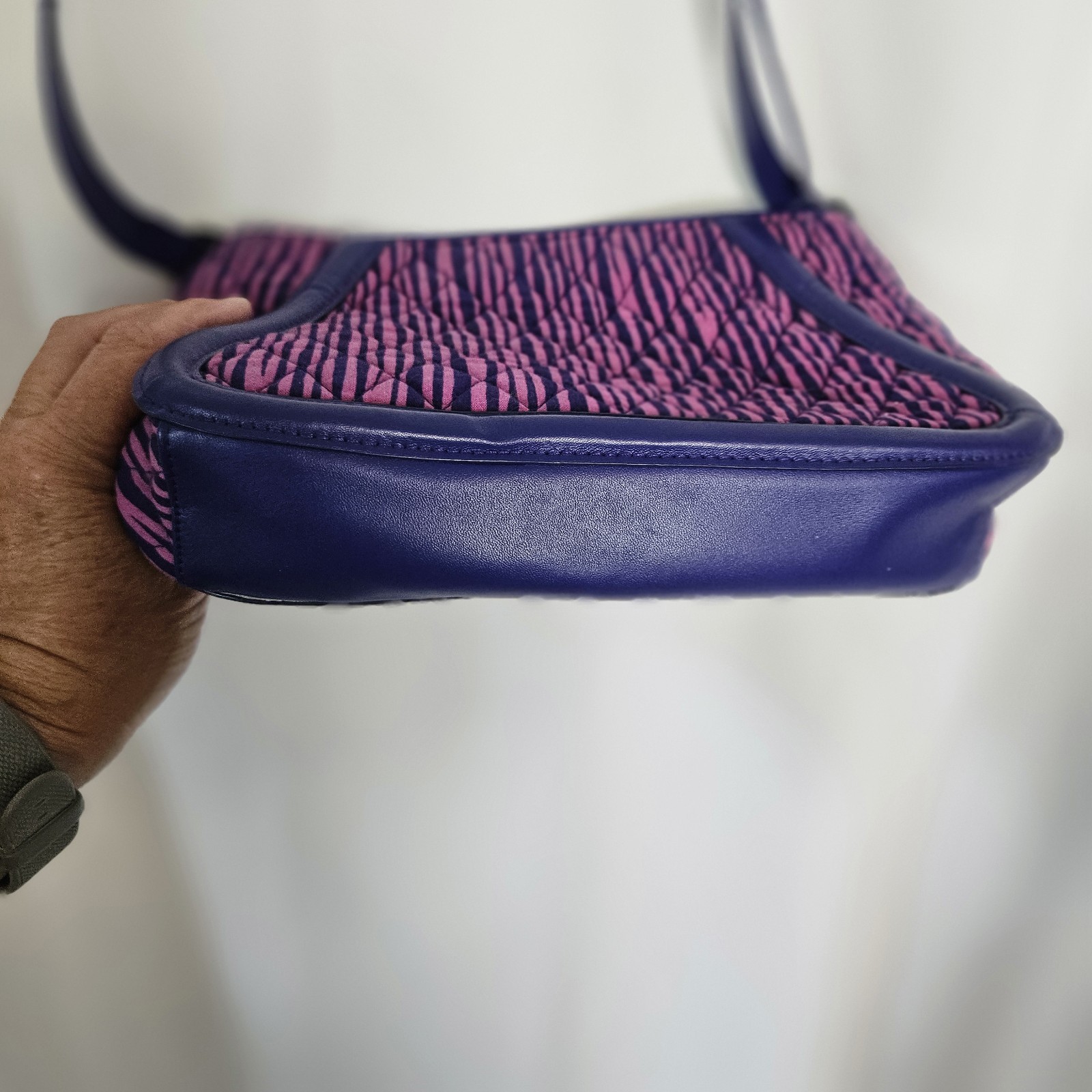 Vera Bradley Impressionista Stripe Trimmed Trapeze Crossbody Bag