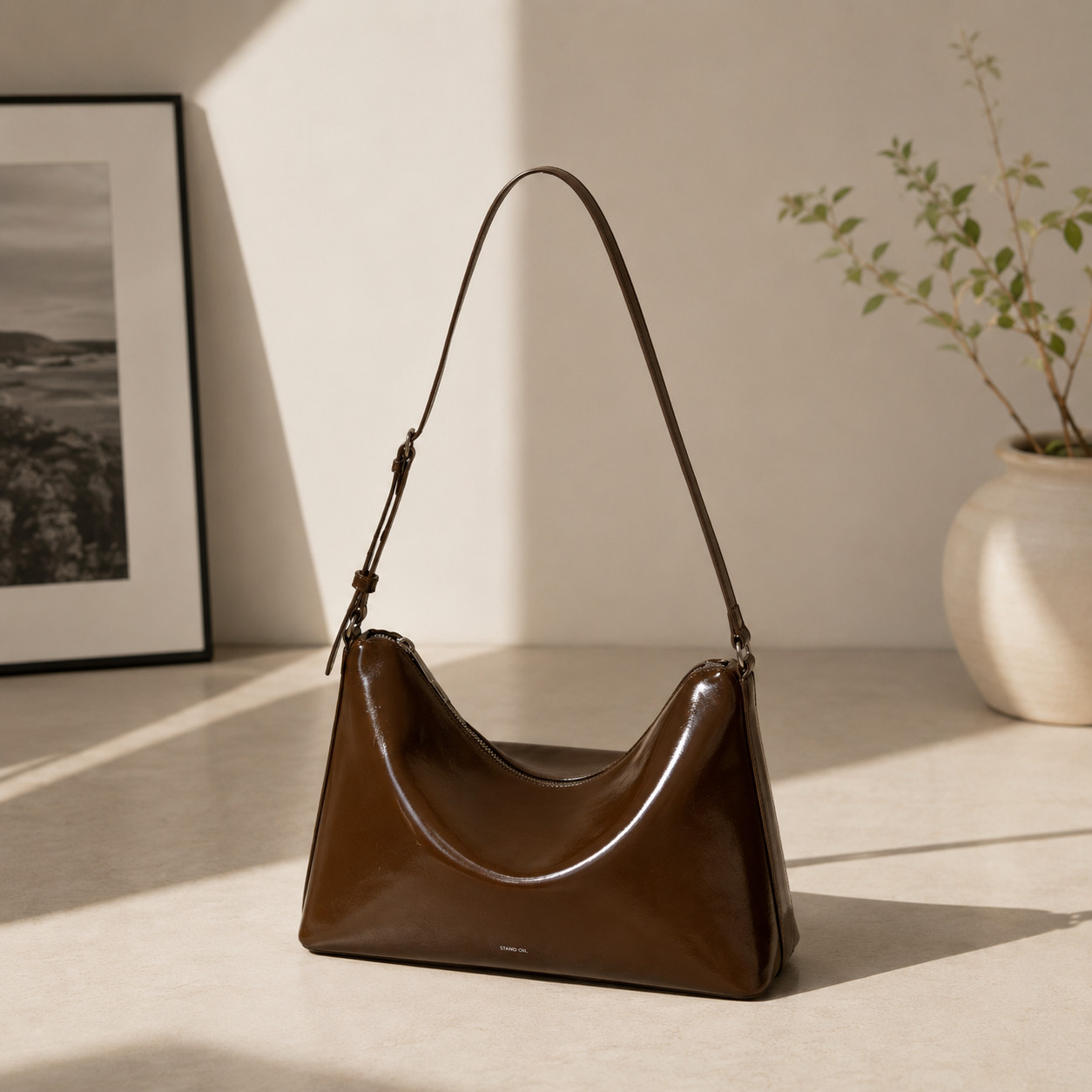 Stand Oil Odd Bag – Premium Korean Shoulder Bag in Brown